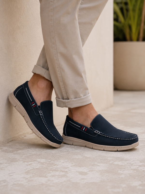 Mocasín Náutico Azul Marino