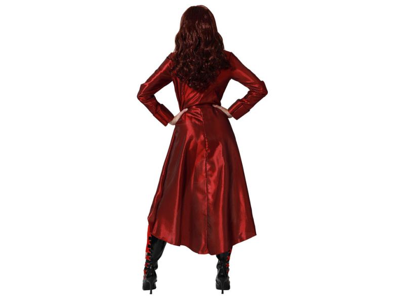 Disfraz de héroe mujer rojo
