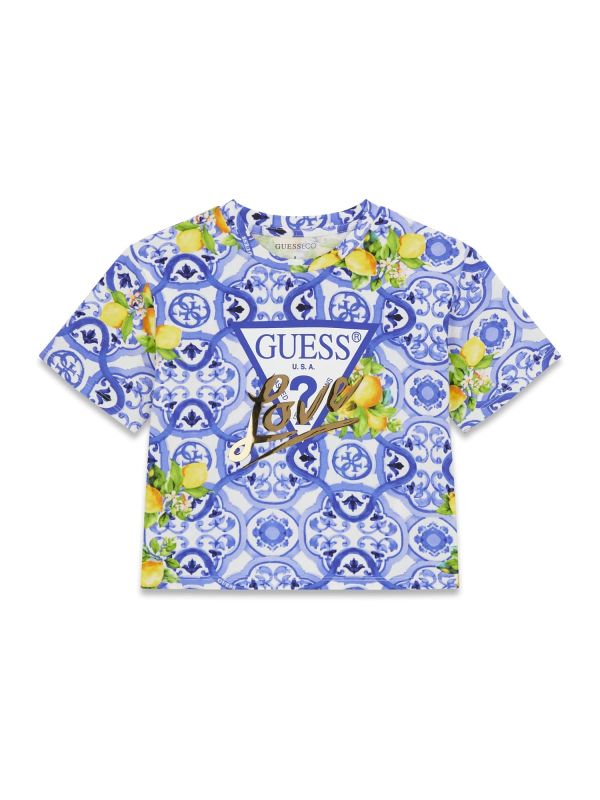 Camiseta Guess Estampada con Lazo Azul