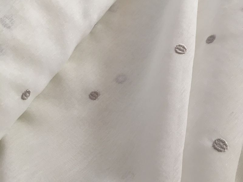 Visillo plumeti BORDADO GRIS 