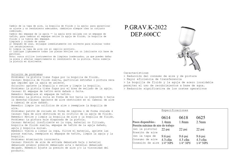 Pistola Gravedad Kripxe Nikichi K-2022