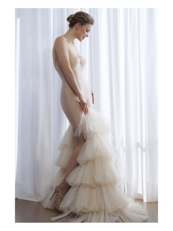 Body espalda baja y push-up con pata Second Skin Ivette Bridal