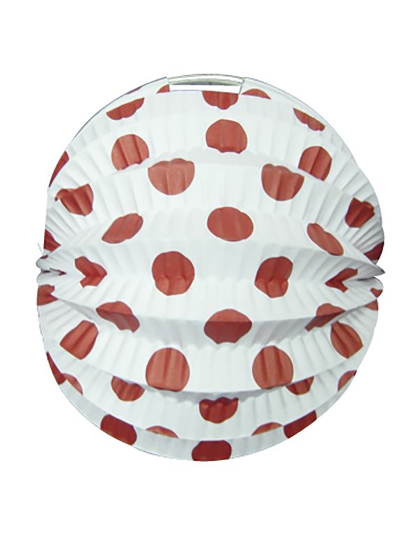 Bolsa 12 Faroles Blanco Puntos rojos