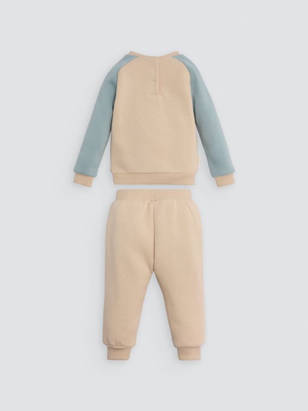 Conjunto bebe sudadera cara gato