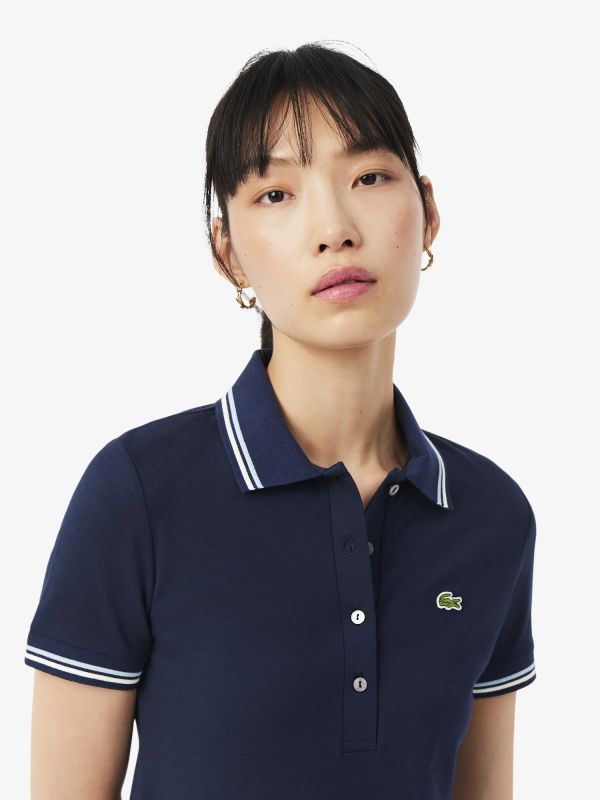 Vestido de patinadora elástico con cuello polo