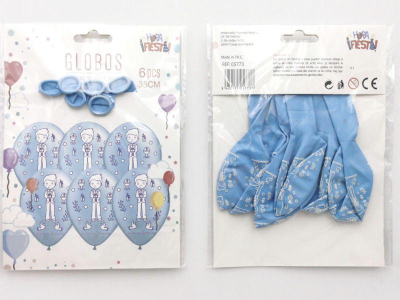Globos Mi primera comunión Azul