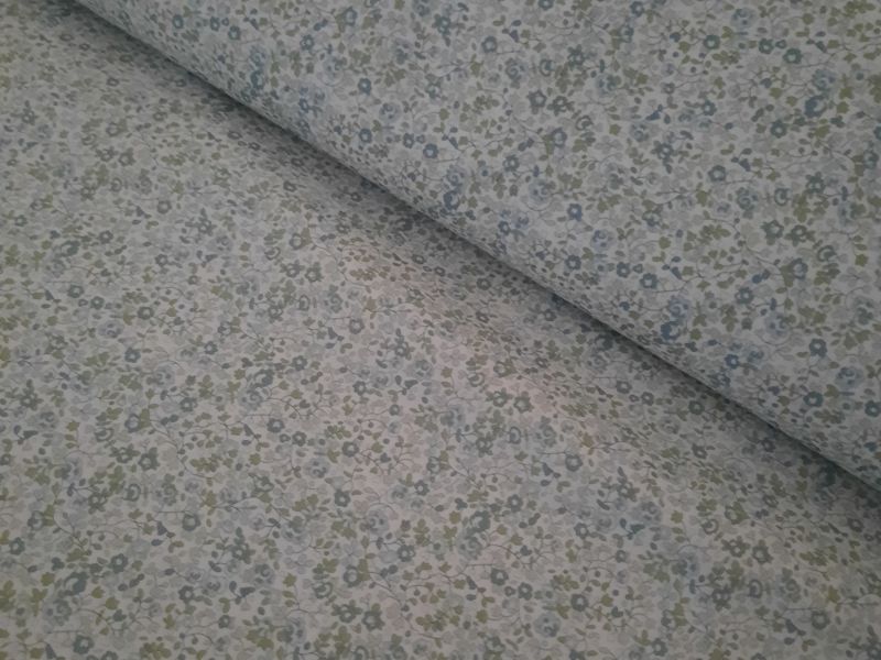 Popelin estampados LYBERTY VERDE AGUA 