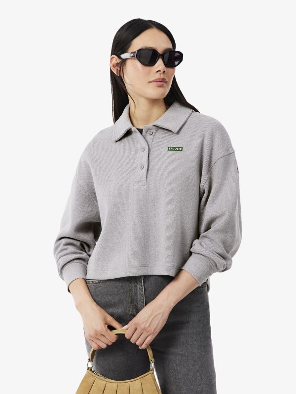 Sudadera Oversize de Cuello de Polo de Canalé de Lacoste
