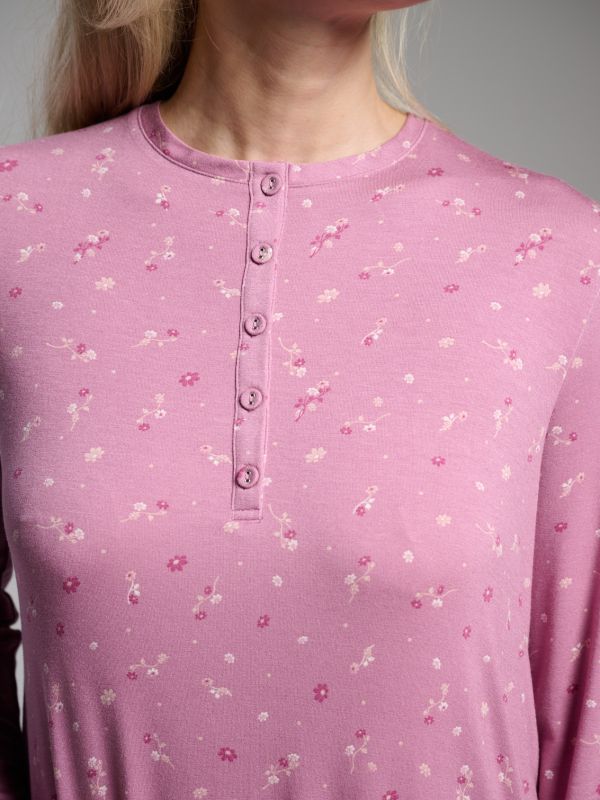 Camisón floral rosa