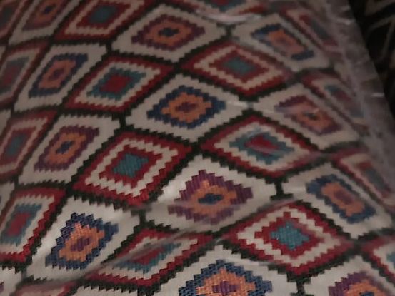 Tapiceria jacquard GOBELINO ROMBOS GRANATES 