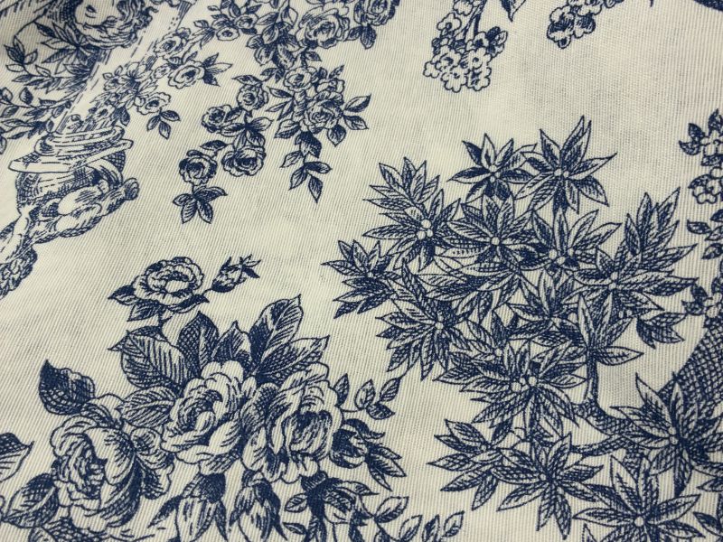 LONETA ESTAMPADA TOILE DE JOUY AZUL 