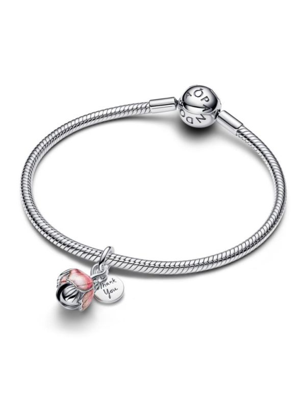 Charm Pandora Flor Bitono pulsera
