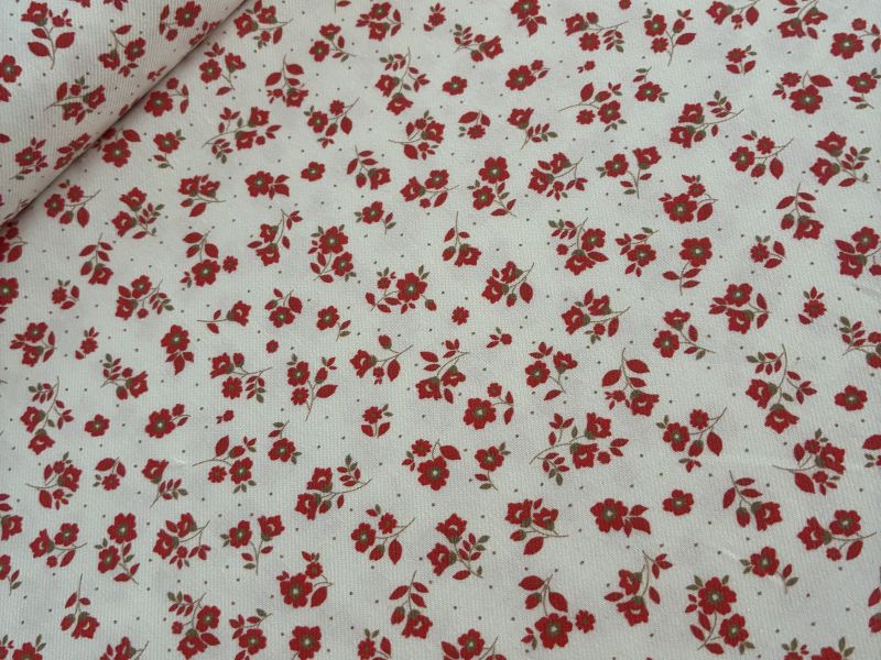 VIYELA ESTAMPADA FONDO BLANCO LIBERTY ROJO 