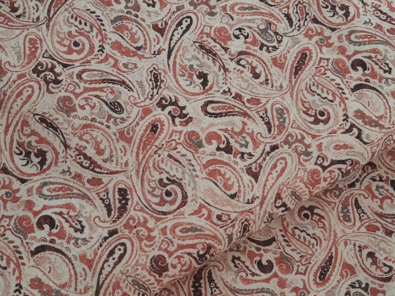 Popelin CACHEMIR GRANATE 