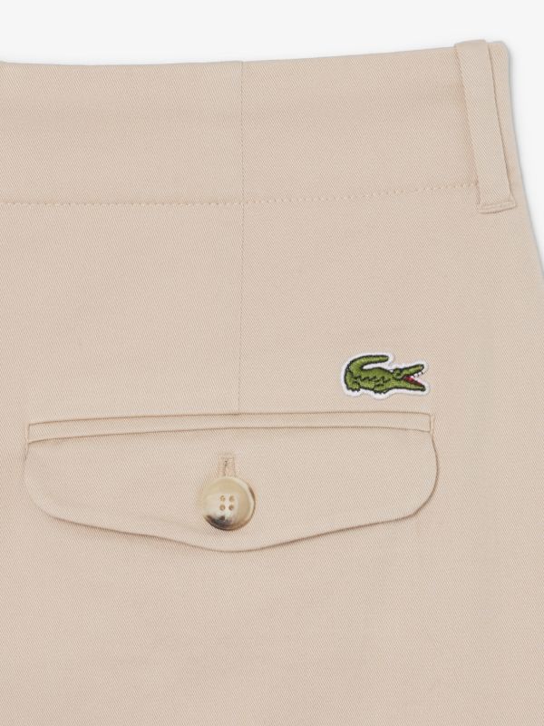 Pantalón Chino de Corte Amplio de Tela de Gabardina Elástica