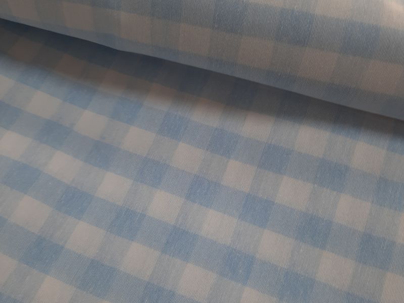 Loneta CUADRO CELESTE Y BLANCO 