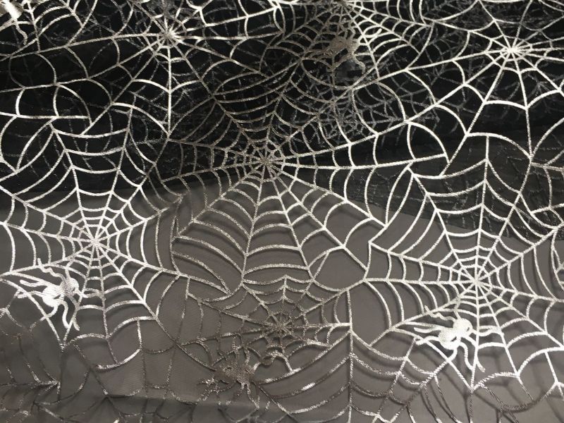 Gasa de cristal Telaraña BLANCA Y PLATA