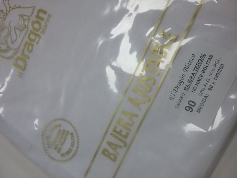 Sábana bajera de 0,90 BLANCA 