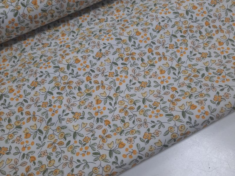 Popelin estampado HOJA VERDE