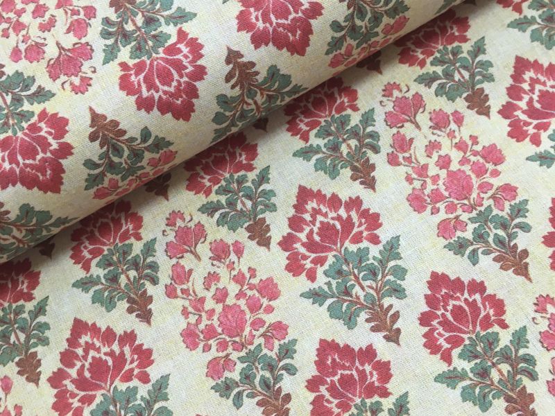 Popelin FLOR BARROCA GRANATE 