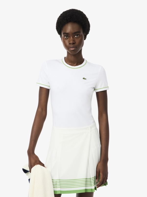 Camiseta de Punto Jersey con Ribete en Contraste