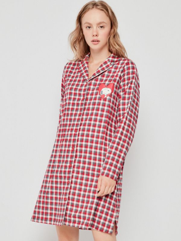Camisón cuadros Snoopy Gisela