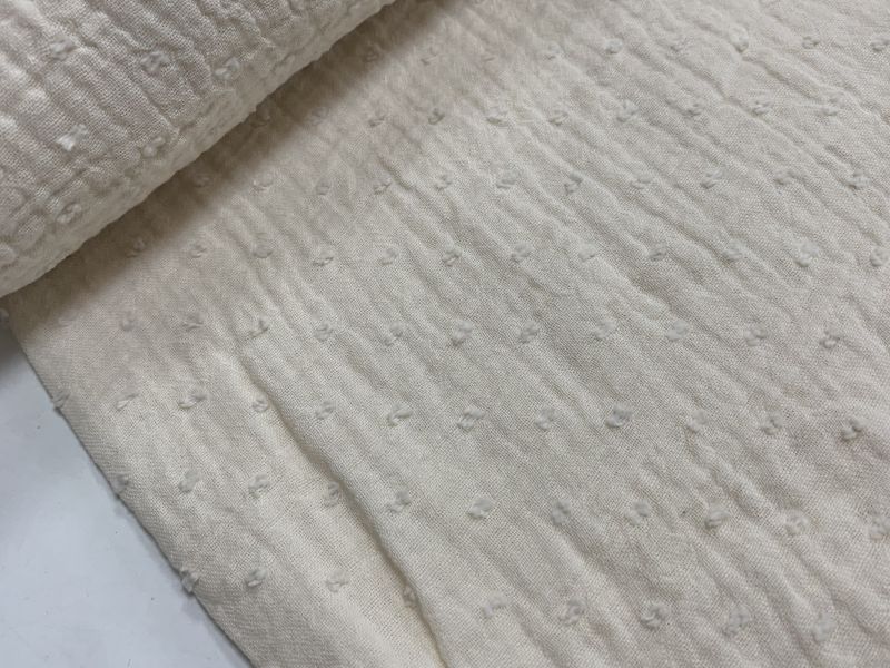 Tela MUSELINA  PLUMETI BEIGE 