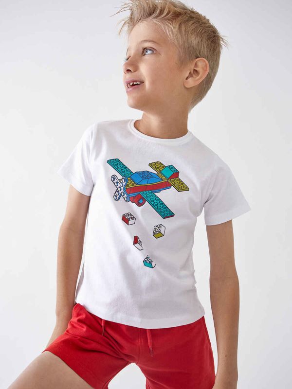 Conjunto niño camiseta avión