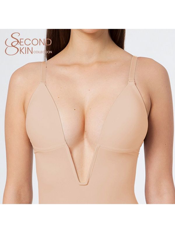 Body espalda baja y escote profundo Second Skin Ivette Bridal