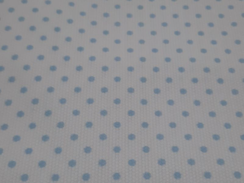Piqué de canutillo BLANCO LUNAR AZUL