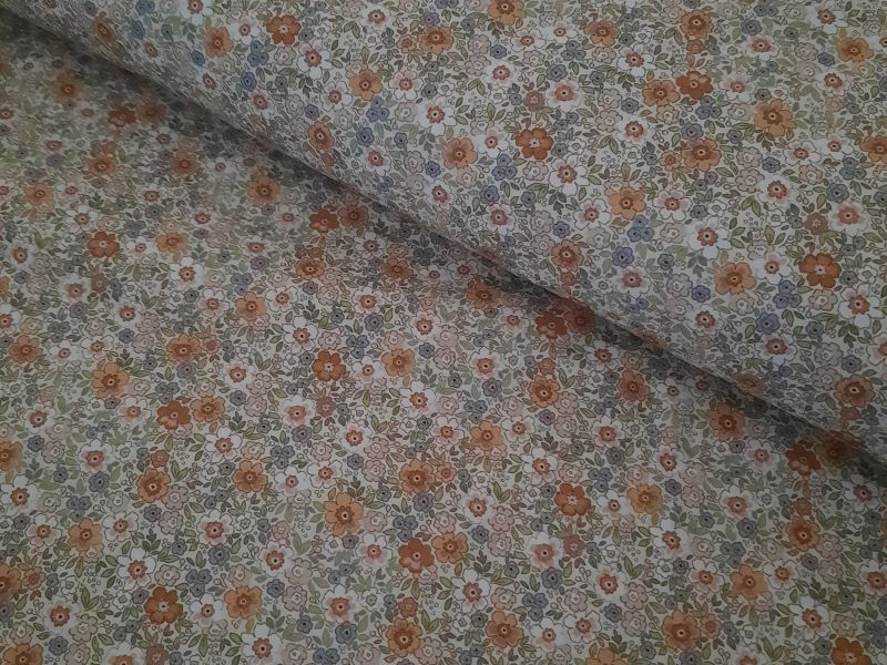 Popelin estampado LIBERTY NARANJA 