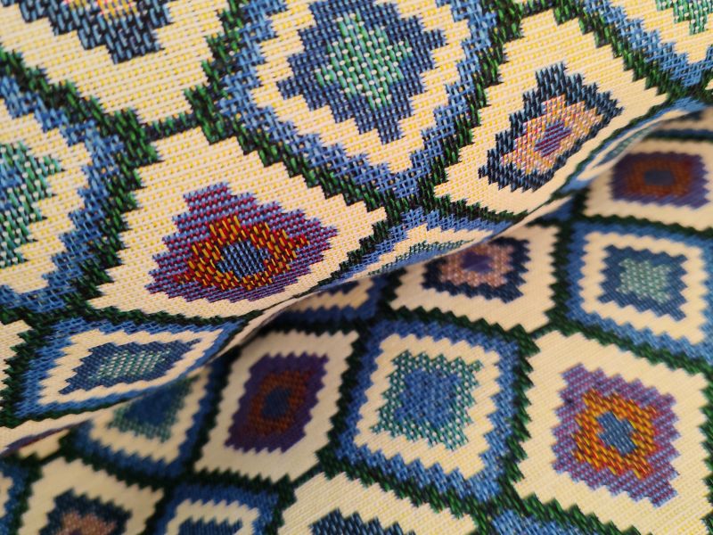 GOBELINO ROMBO AZUL 