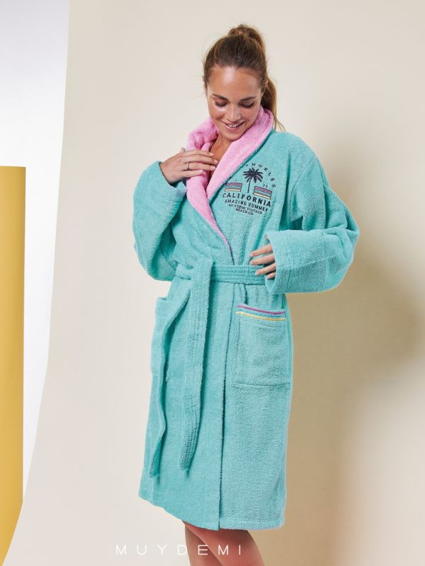 Albornoz mujer verde California