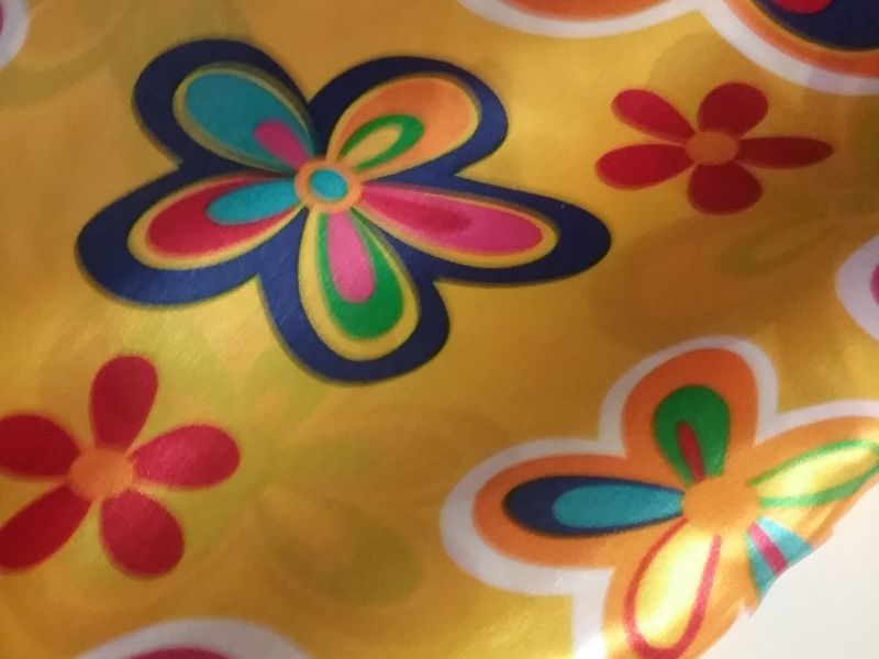 Raso estampado AMARILLO