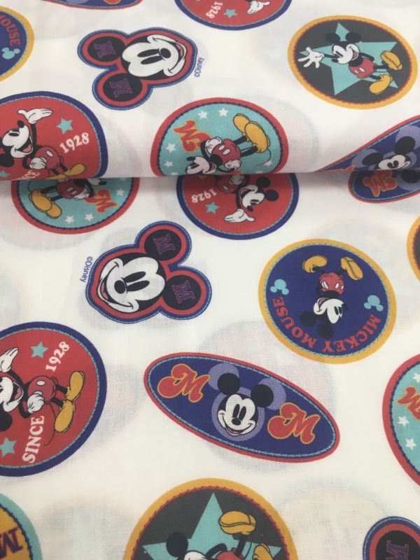 Algodón MICKEY FONDO BLANCO 