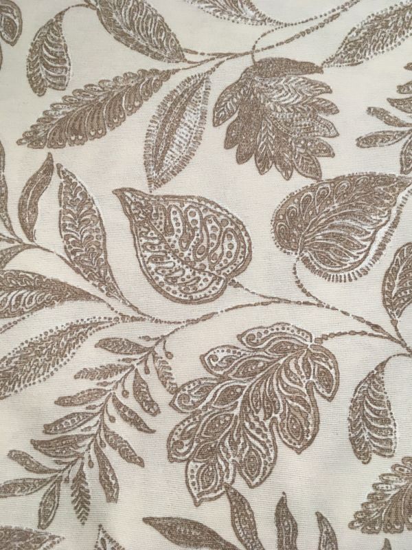Loneta   FONDO BEIGE ESTAMPADO TOSTADO 