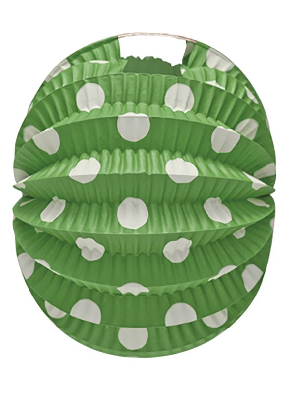 Bolsa de 12 Farolillos de papel verde lunar blanco