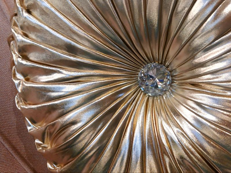 Cojín Redondo Dorado Mediano