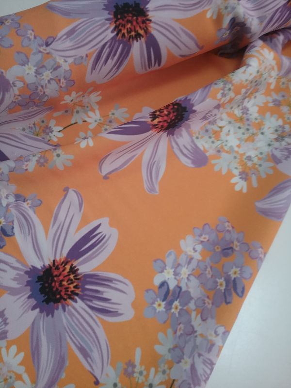 Seda fondo AMARILLO FLOR MALVA