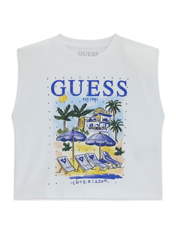 Camiseta Guess Pedrería Dibujo