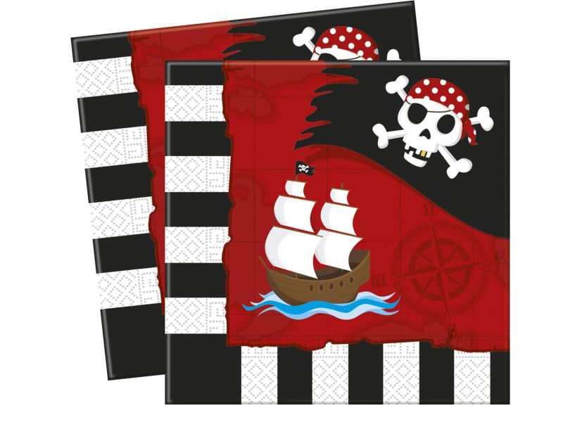 Servilletas de Cumpleaños Piratas