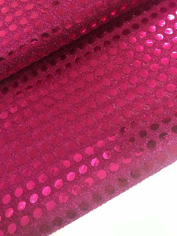 Punto lame con LENTEJUELA FUCSIA 