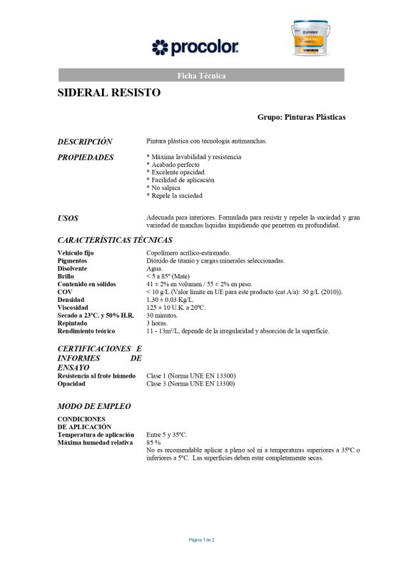 Procolor Sideral Resisto