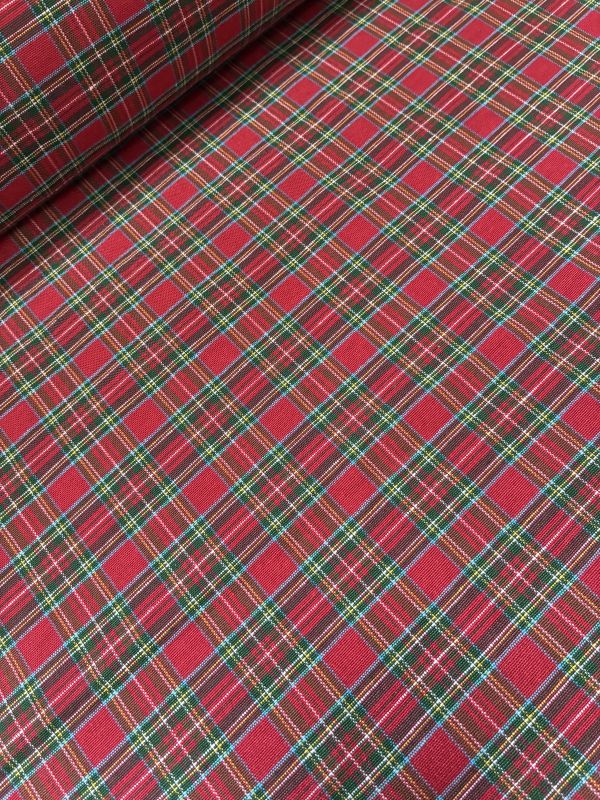 Loneta  CUADRO ESCOCÉS ROJO 1,5 cm