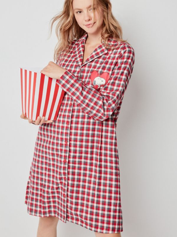 Camisón cuadros Snoopy Gisela