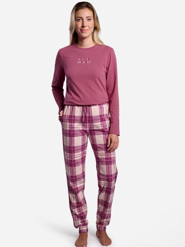 Pijama mujer All is possible pantalón cuadros