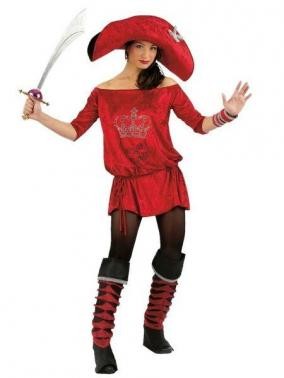 Disfraz Lolita Pirata Rojo
