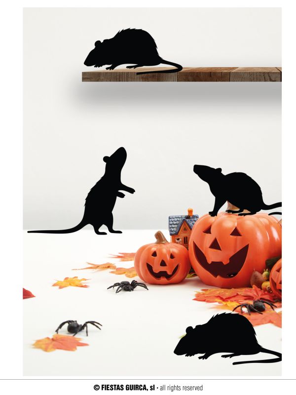 Silueta 4 ratas negras