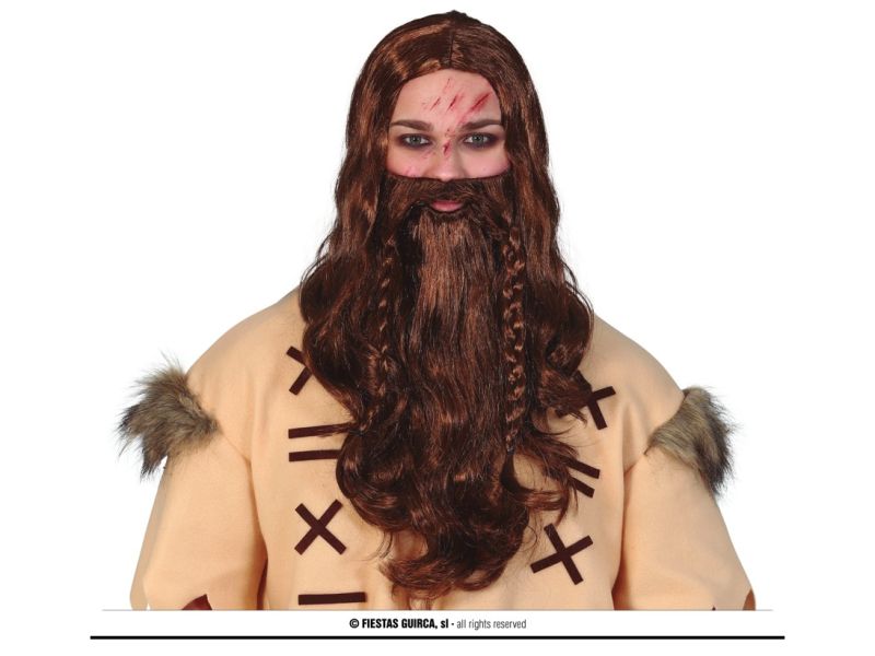 Peluca y barba vikingo