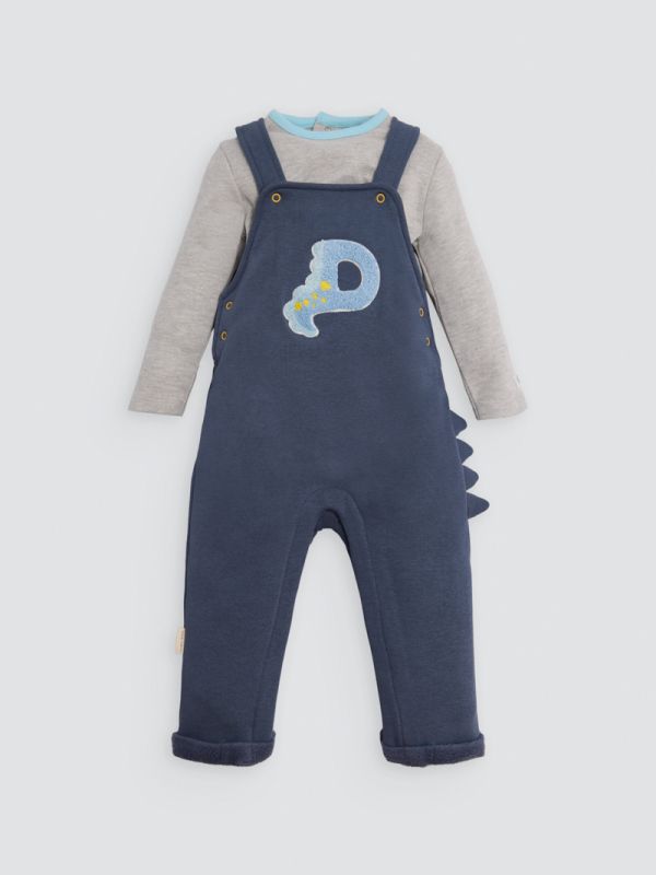 Conjunto bebe peto con camiseta dinosaurio